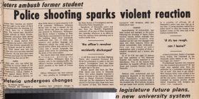 Police shooting sparks violent reaction - ECU Digital Collections
